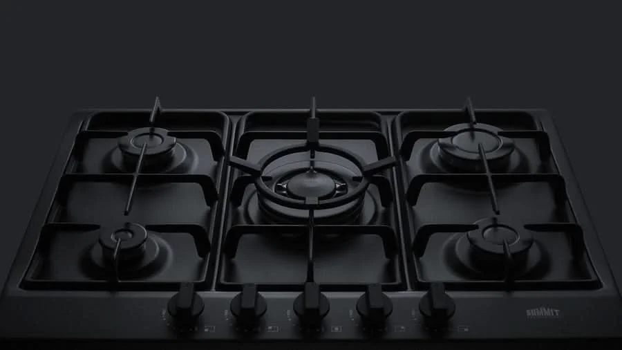 Summit 27 Wide 5 Burner Gas Cooktop Black - GC5272B - image 7
