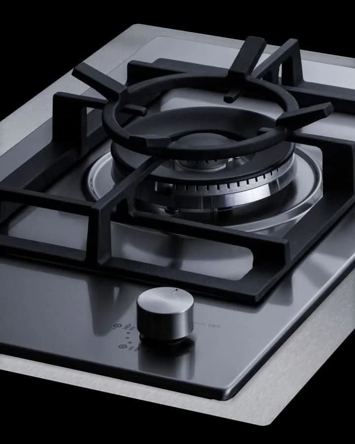 Summit 15 Wide 1 Burner Gas Cooktop In Stainless Steel - GCJ1SSTK15 - image 4