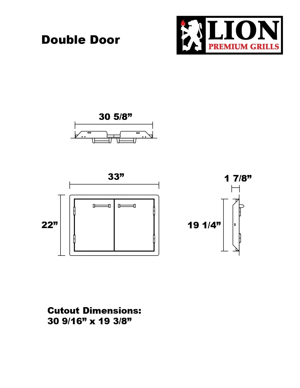 Lion 33 Inch Double Access Door - L3322 - image 4