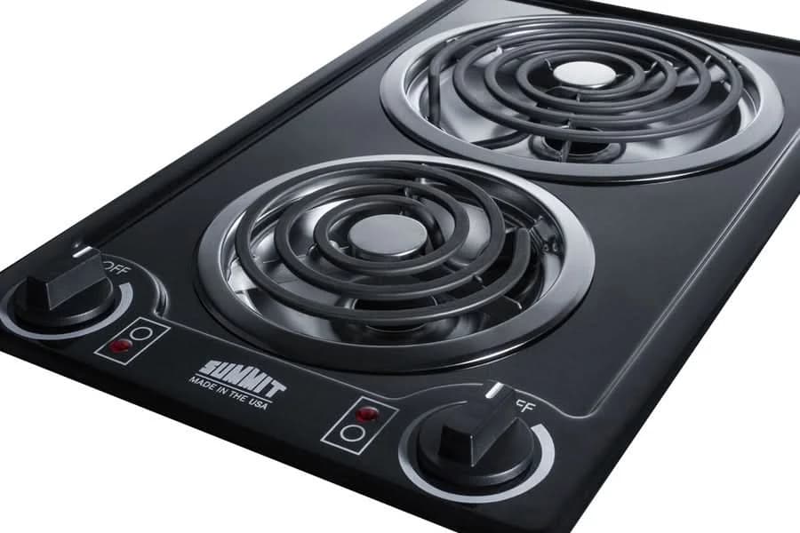 Summit - 12 Wide 115V 2-Burner Coil Cooktop - CCE212BL - image 4