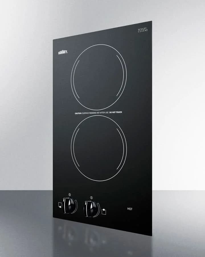 Summit - 12 Wide 115V 2-Burner Radiant Cooktop - CR2110B - image 4