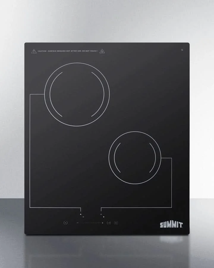 Summit - 18 Wide 220V 2-Burner Radiant Cooktop - CR2B228T - image 5