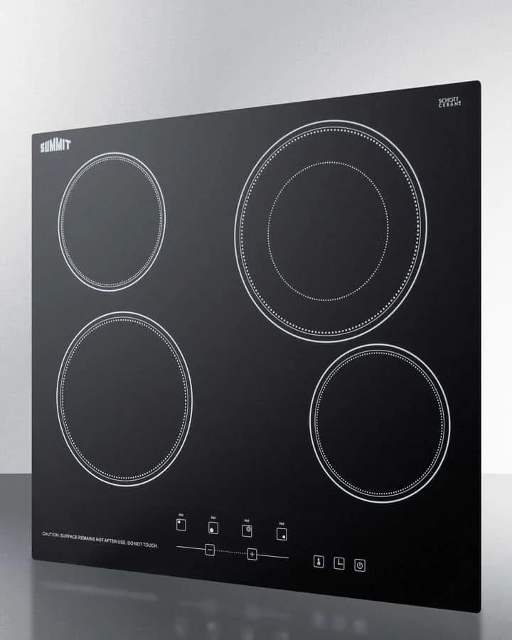 Summit - 24 Wide 230V 4-Burner Radiant Cooktop - CR4B23T5B - image 6