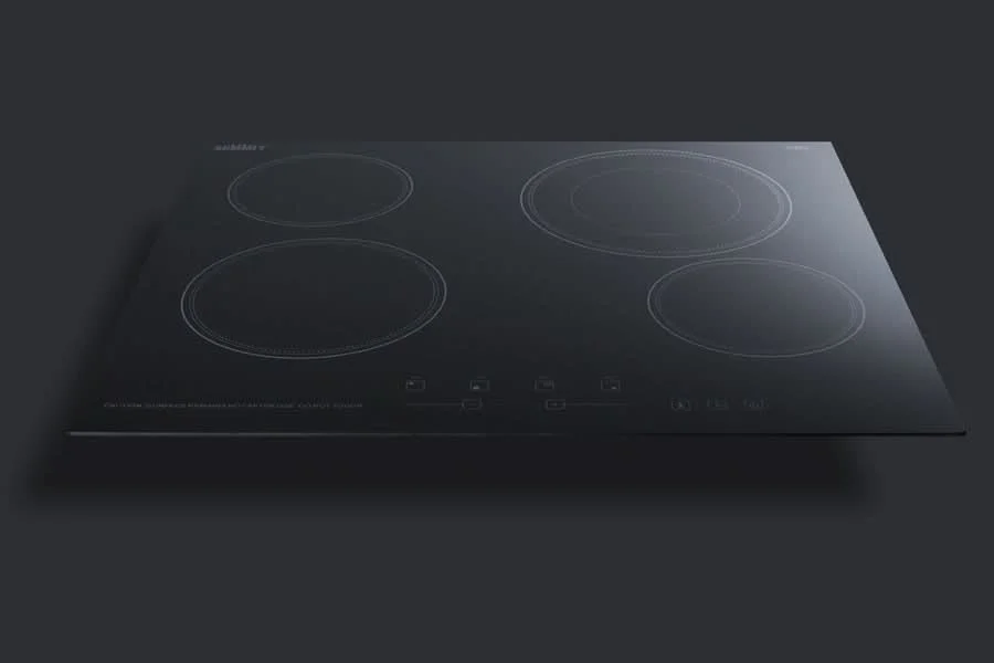 Summit - 24 Wide 230V 4-Burner Radiant Cooktop - CR4B23T5B - image 4