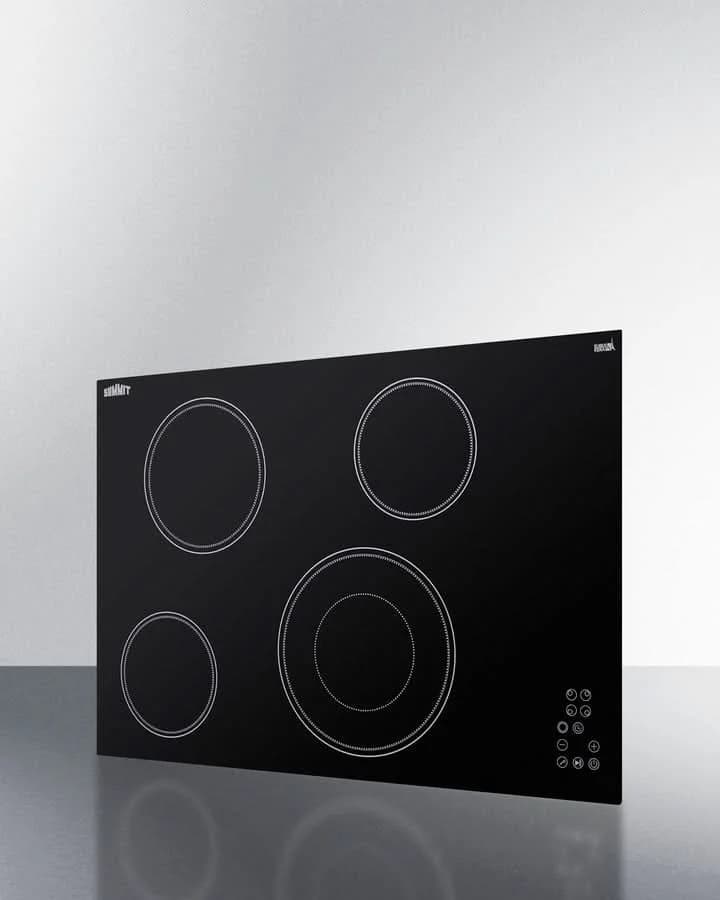 Summit - 30 Wide 208-240V 4-Burner Radiant Cooktop - CR4B30T11B - image 3