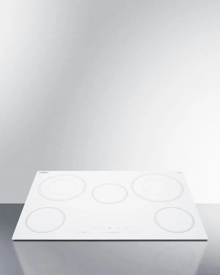 Summit - 30 Wide 208-240V 5-Burner Radiant Cooktop - CR5B30T8W - image 4