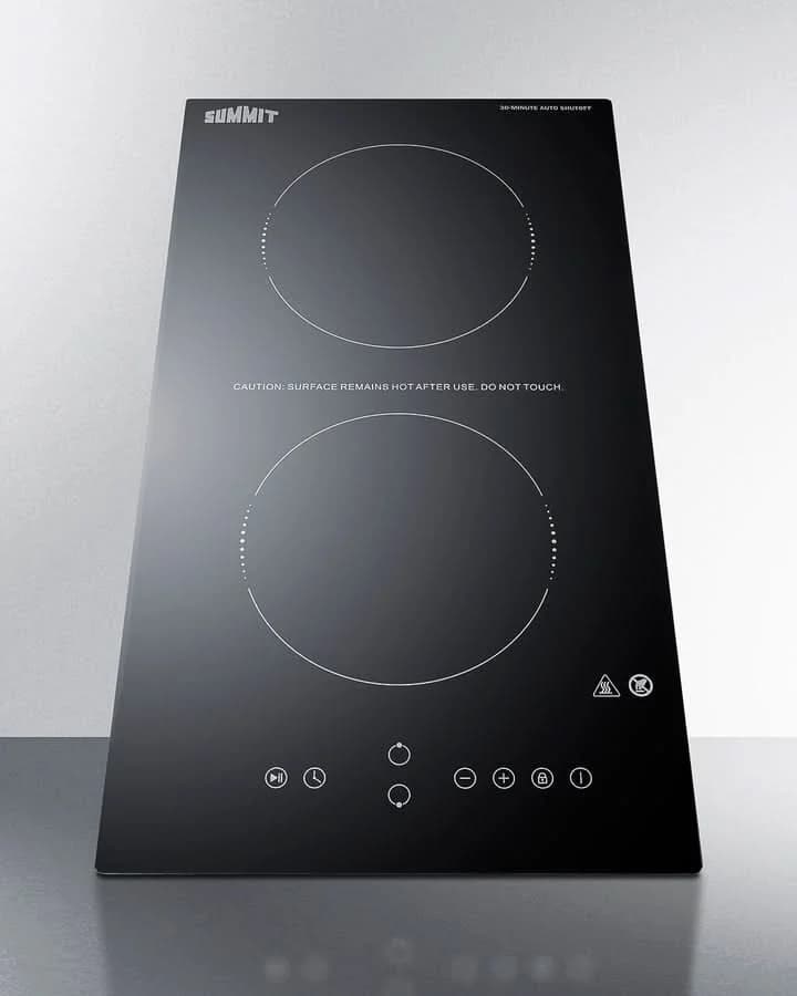 Summit - 12 Wide 115V 2-Burner Radiant Cooktop With Safety Shutoff - CRH2BT30115 - image 8
