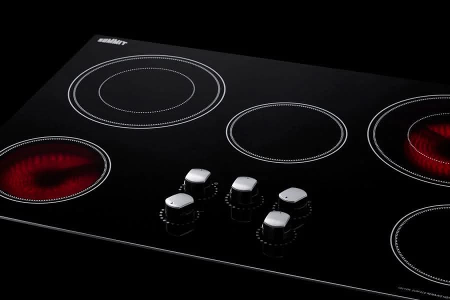 Summit - 36 Wide 208-240V 5-Burner Radiant Cooktop - CR5B36MB - image 3