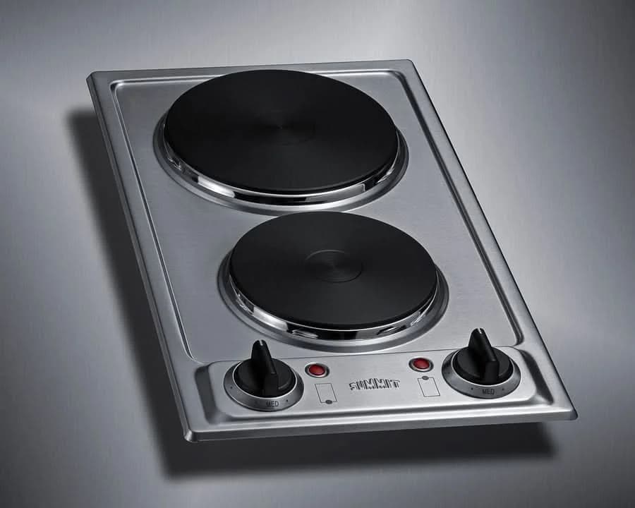 Summit - 12 Wide 115V 2-Burner Solid Disk Cooktop - CSD2B115 - image 5