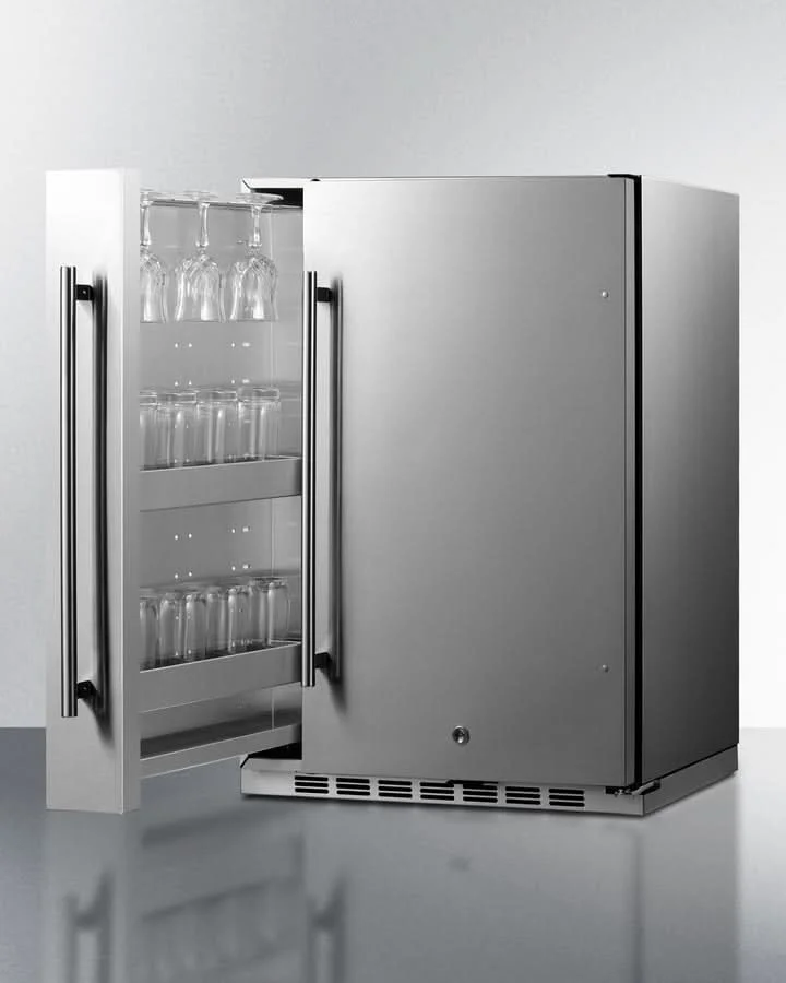 Summit 24-Inch Outdoor Refrigerator with Lock - SPR196OS24 - image 5