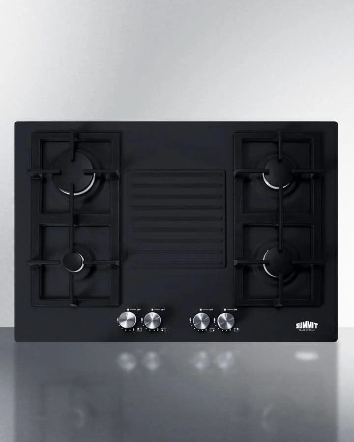 Summit - 30 Wide 4-Burner Gas Cooktop - GC432B
