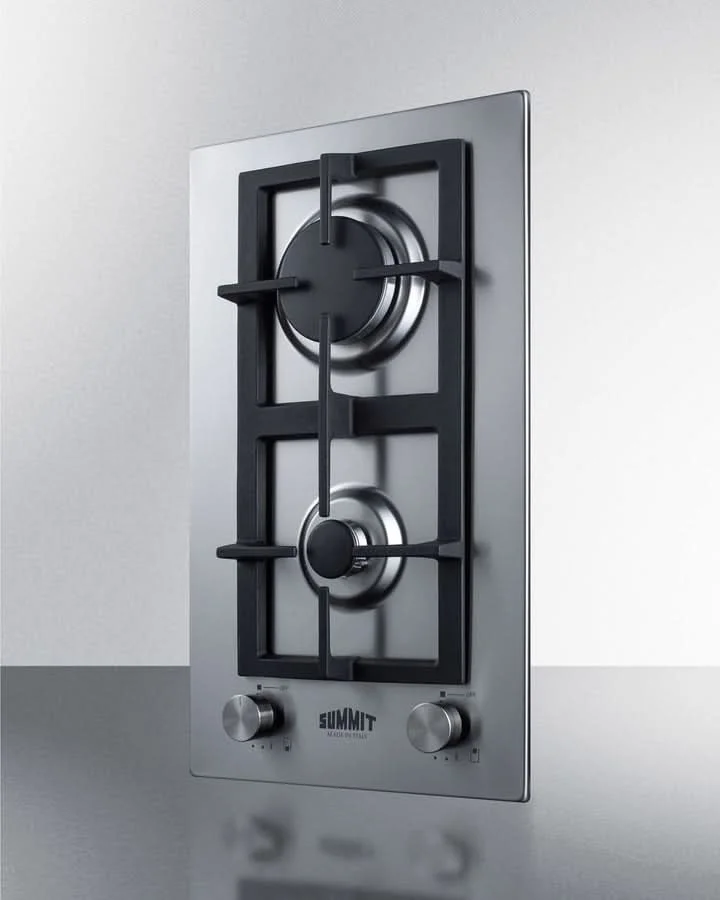 Summit - 12 Wide 2-Burner Propane Gas Cooktop In Stainless Steel - GCJ2SSLP - image 2