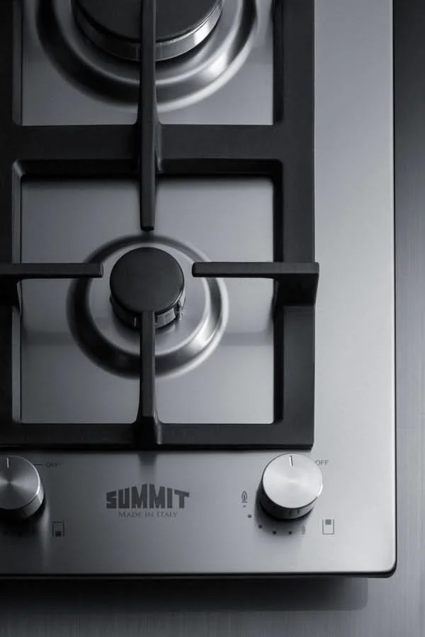 Summit - 12 Wide 2-Burner Propane Gas Cooktop In Stainless Steel - GCJ2SSLP - image 3