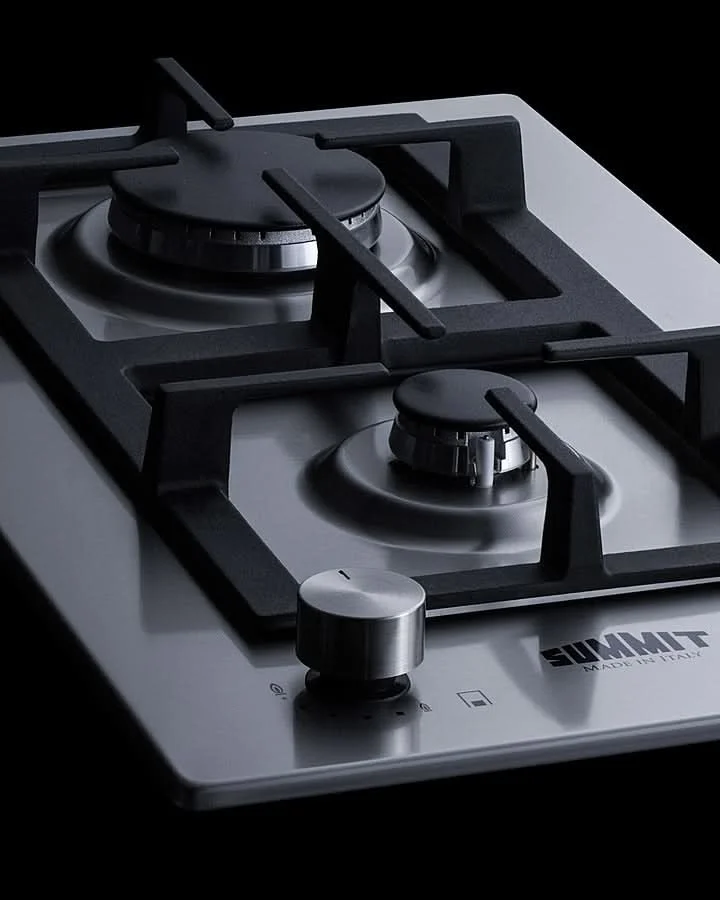 Summit - 12 Wide 2-Burner Gas Cooktop In Stainless Steel - GCJ2SS - image 5