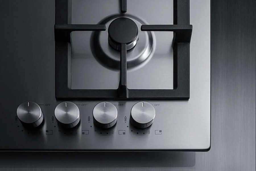 Summit - 24 Wide 4-Burner Gas Cooktop In Stainless Steel - GCJ4SS - image 3