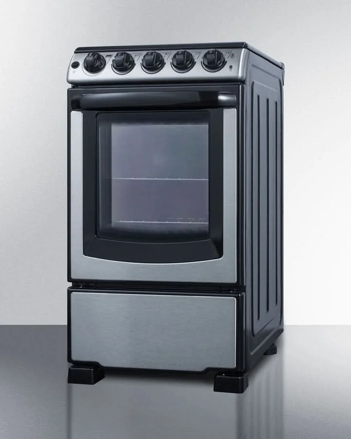 Summit - 20 Wide Electric Smooth-Top Range - REX2071SSRT - image 3