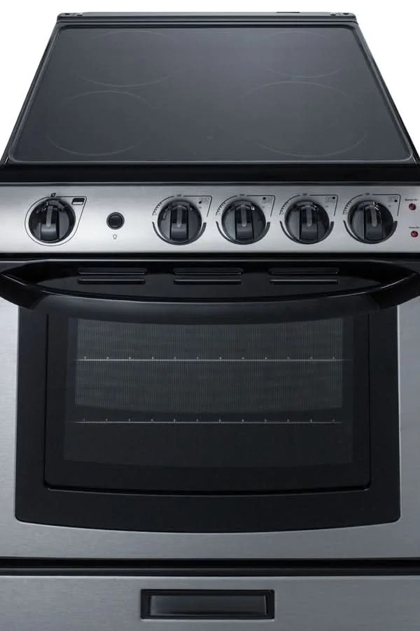 Summit - 24 Wide Electric Smooth-Top Range - REX2451SSRT - image 5