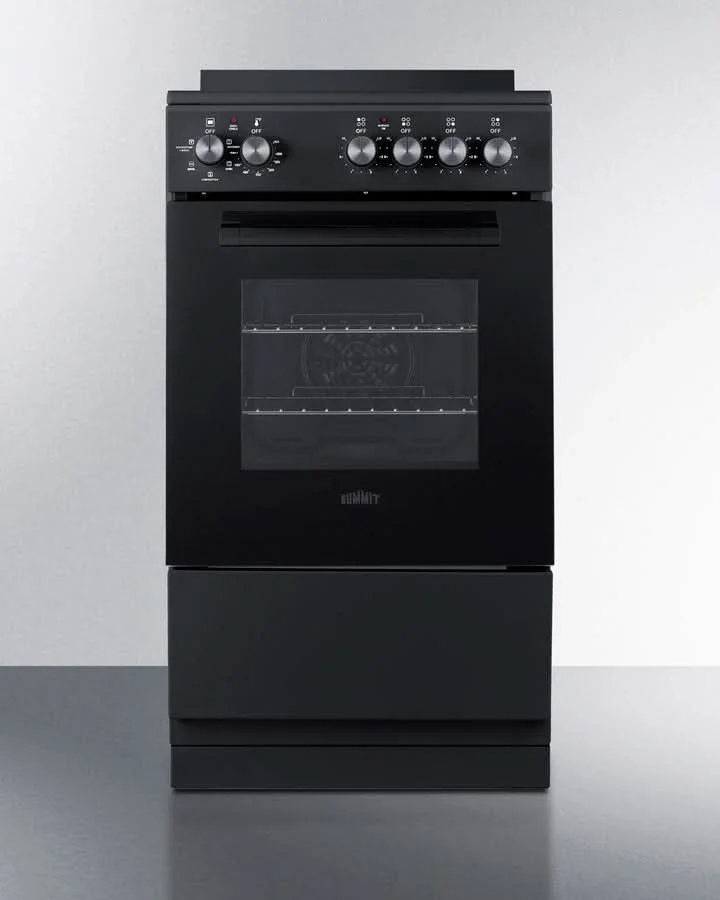 Summit - 20 Wide Electric Smooth-Top Range - REXT20BL