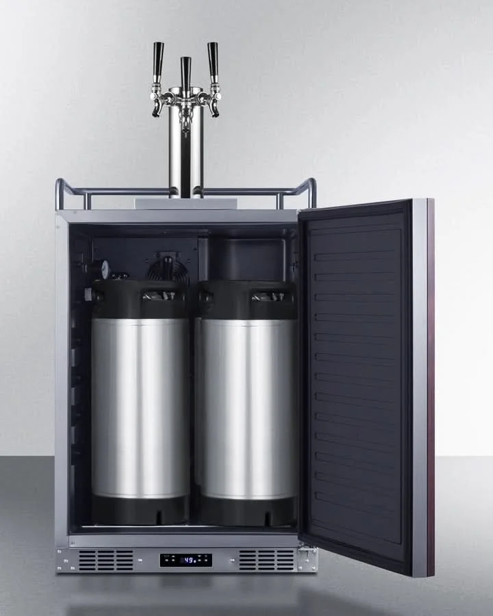 Summit - 24 Wide Built-In Kegerator (Panel Not Included) - SBC682PNRTRIPLE - image 3