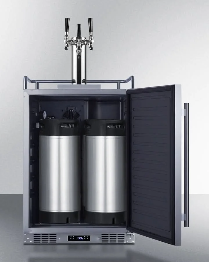 Summit - 24 Wide Built-In Outdoor Beer Kegerator - SBC683OSTRIPLE - image 2