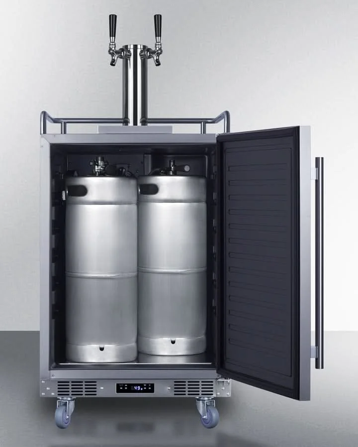 Summit - 24 Wide Built-In Outdoor Beer Kegerator - SBC683OSTWIN - image 5