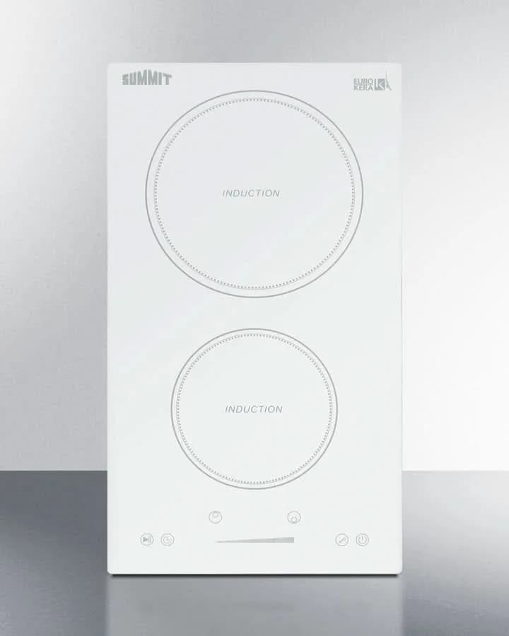 Summit - 12 Wide 208-240V 2-Zone Induction Cooktop - SINC2B231W