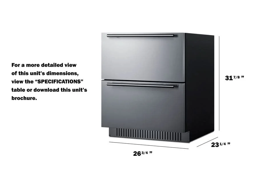 Summit 27-Inch Outdoor Beverage Center with Dual Drawers ADA Compliant - SPR275OS2DADA - image 10