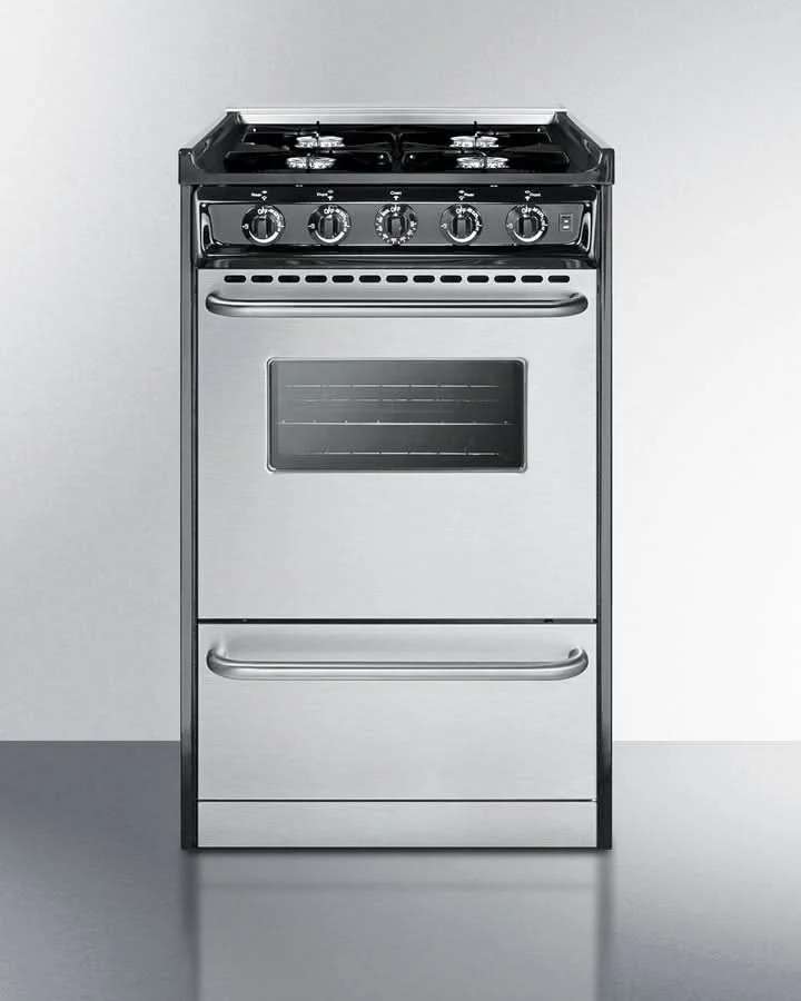 Summit - 20 Wide Gas Range, Open Burners - TNM1107BRW - image 2