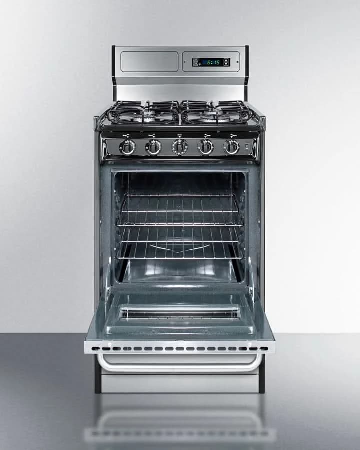 Summit - 20 Wide Gas Range, Sealed Burners - TTM1307BKSW - image 3