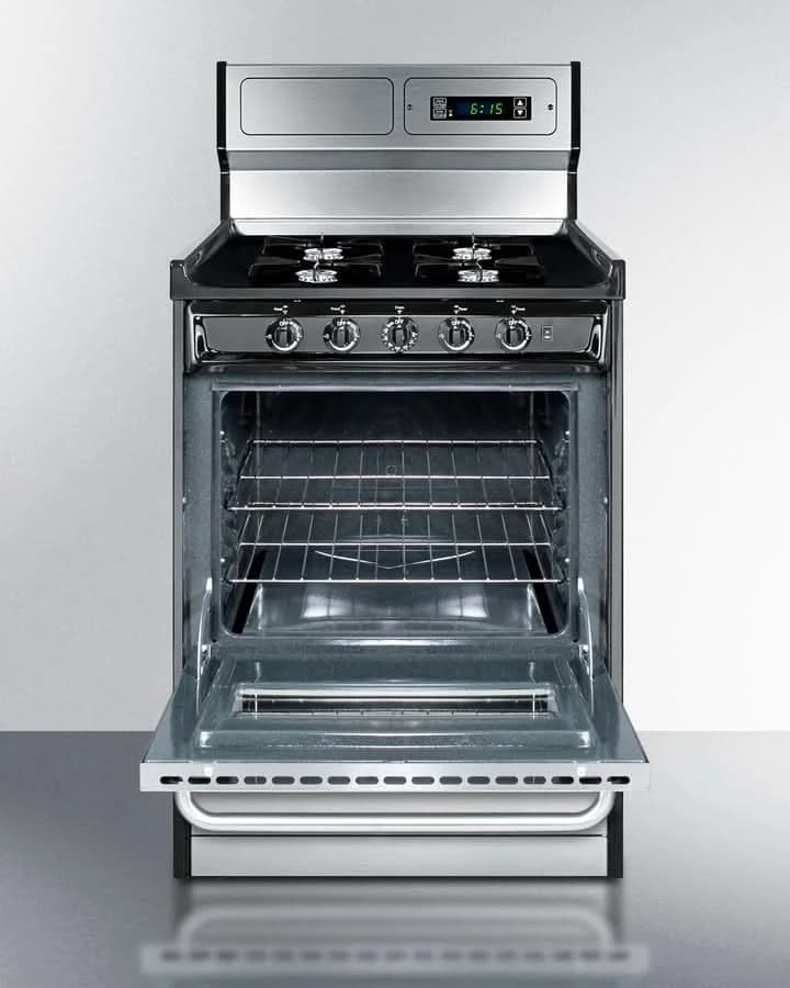 Summit - 24 Wide Gas Range, Open Burners - TNM6307BKW - image 4