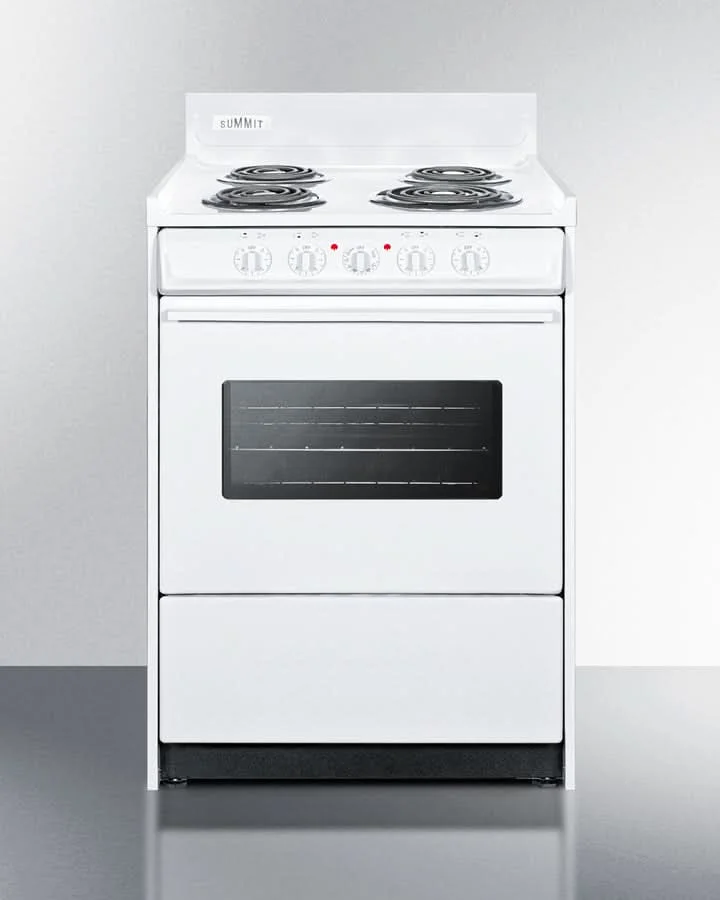 Summit - 24 Wide Electric Coil Top Range - WEM610W