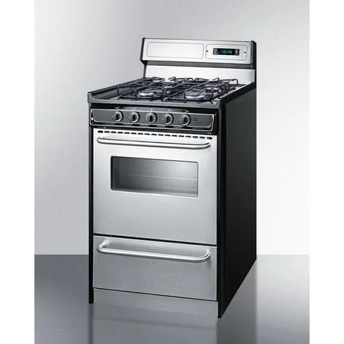 Summit - 20 Wide Gas Range, Sealed Burners - TTM1307BKSW - image 2