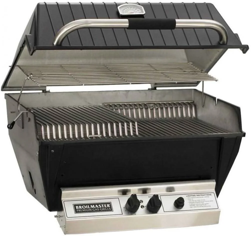 Broilmaster Premium Series - 24-Inch 2-Burner Built-In Grill - Natural Gas - P4XFN