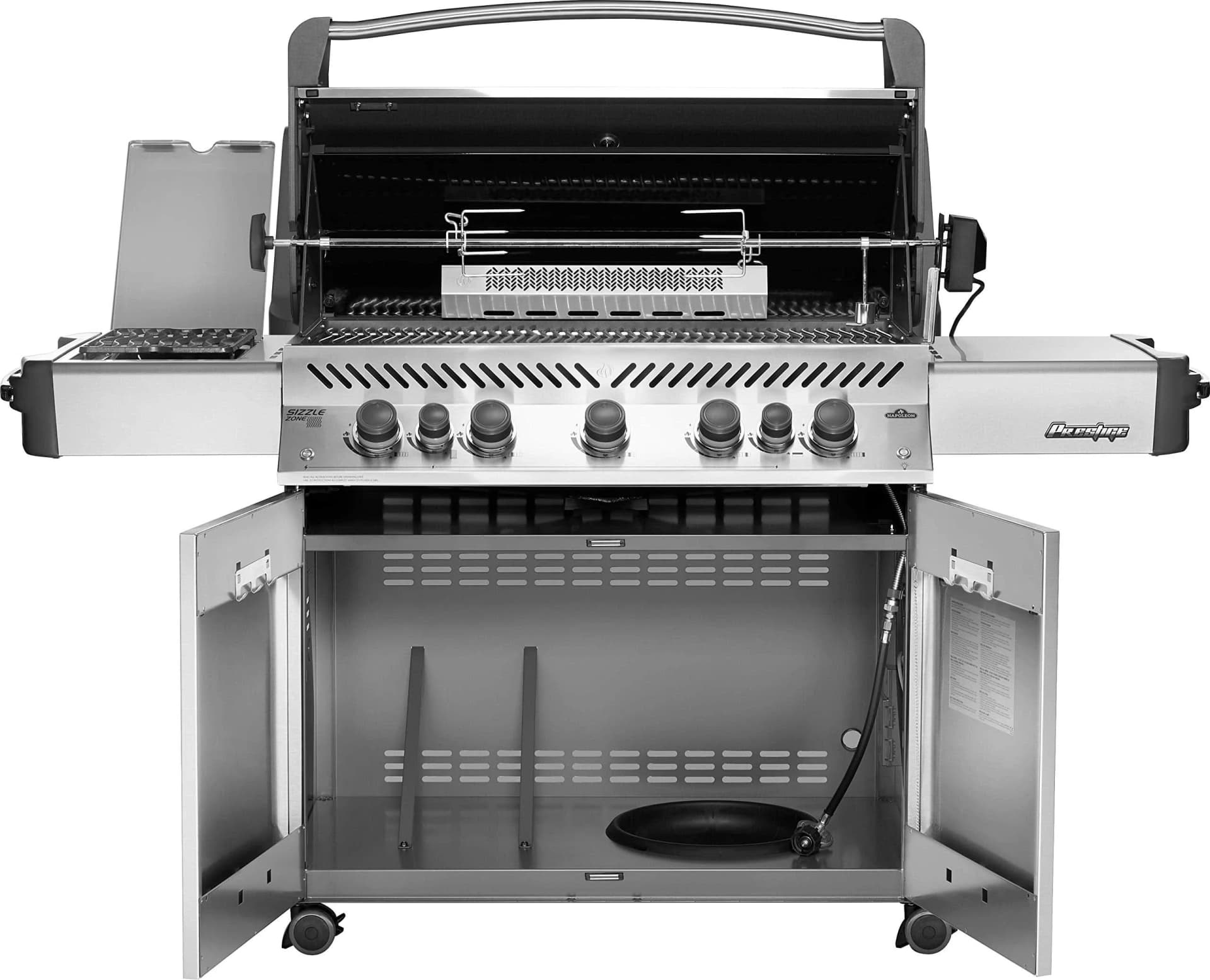 Napoleon Prestige 665 RSIB - 75-Inch 5-Burner Freestanding Grill with Infrared Rear Burner - Natural Gas - P665RSIBNSS - image 2