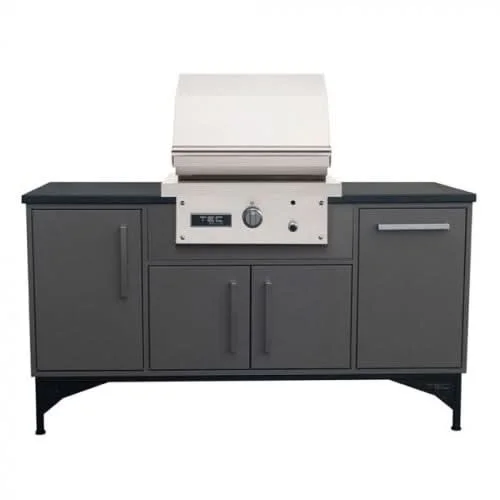 TEC Patio FR - 26-Inch 1-Burner Grill on Midcentury Modern Island (66 Inch) - Liquid Propane Gas - PFR1LPISL