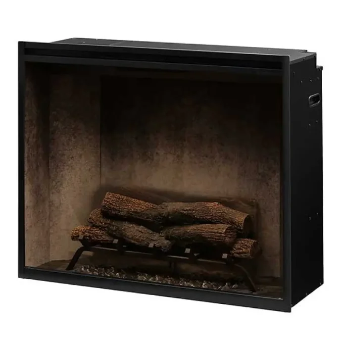 Dimplex Revillusion 36-inch Portrait Built-in Firebox with Glass Pane and Plug Kit Weathered Concrete-RBF36PWC-FG - image 4