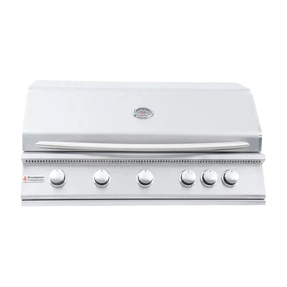 RCS Premier - 40-Inch 5-Burner Built-In Grill with Rear Infrared Burner - Natural Gas - RJC40A - image 7