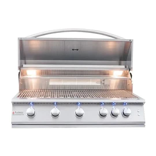 RCS Premier - 40-Inch 5-Burner Built-In Grill with Blue LED Lights and Rear Burner - Natural Gas - RJC40AL - image 3