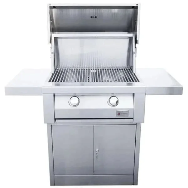 Summerset Builder - 30-Inch 2-Burner Freestanding Grill on Pedestal - Liquid Propane Gas - SBG30-LP + SBG30-PED - image 2
