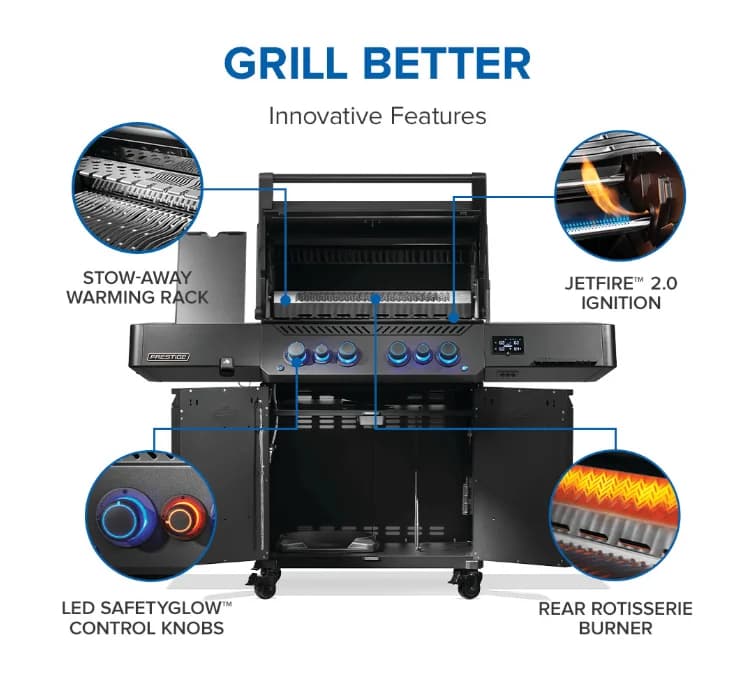 Napoleon Phantom Prestige® 500 Connected RSIB with Infrared Side and Rear Burner 4 Main Burners NG- P500VXRSIBNK-PHM - image 4