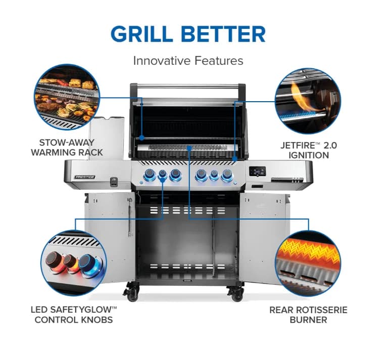 Napoleon Prestige® 500 Connected RSIB with Infrared Side and Rear Burner LP 4 Burner- P500VXRSIBPSS - image 4