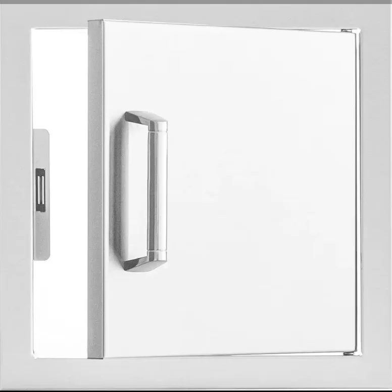 Eloquence 12-Inch Stainless Steel Reversible Single Access Door Contempo - Eloquence-260-SH-12X12 + Eloquence-350H-Handle