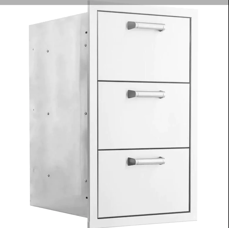 Eloquence 16-Inch Stainless Steel Triple Access Drawer, Contempo - Eloquence-260-DRW3 + Eloquence-350H-Handle (3) - image 4