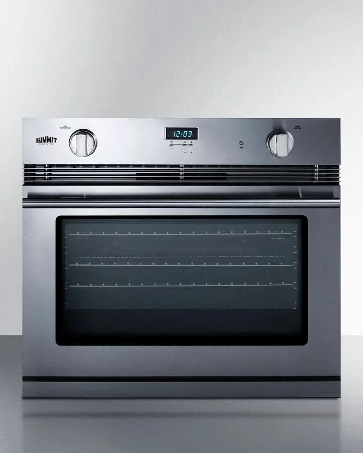 Summit 30 Wide Gas Wall Oven Stainless Steel - SGWOGD30