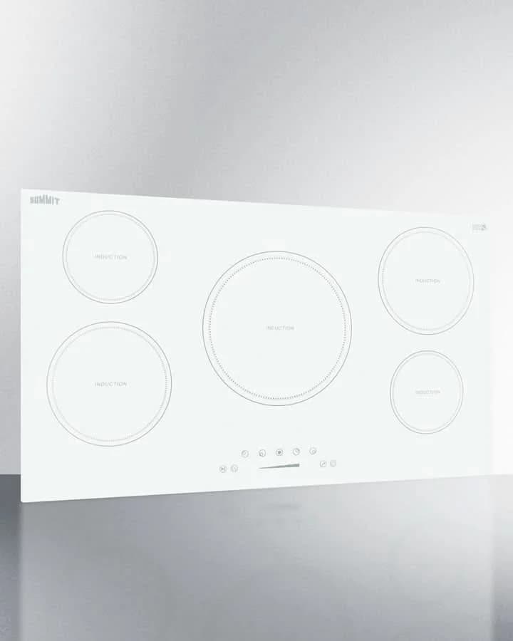 Summit 36 Wide 208-240V 5-Zone Induction Cooktop White - SINC5B36W - image 3