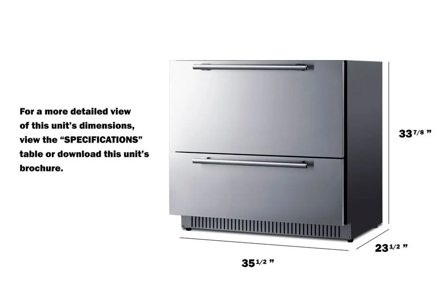 Summit 36-Inch Outdoor Refrigerator with Dual Drawers - SPR36332D - image 9