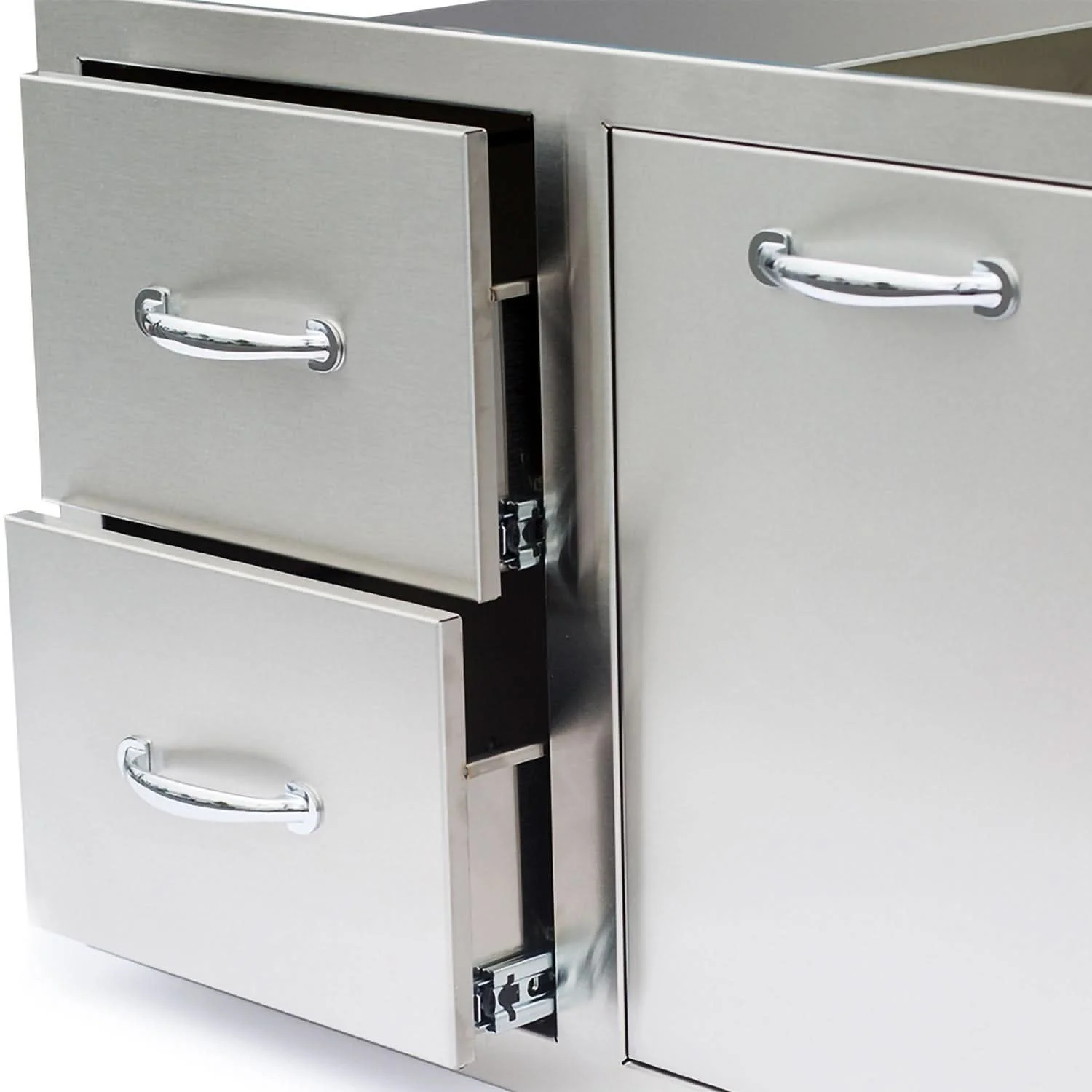 Summerset Liquid Propane Gas Tank/Trash Pullout & Double Drawer Combo, 33 Inch - SSDC2-33LP - image 3