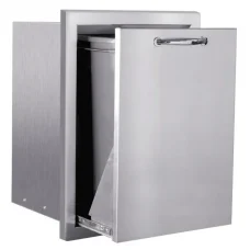 Summerset 20 Inch Stainless Steel Roll Out Masonry Trash Drawer - SSTD1-20M