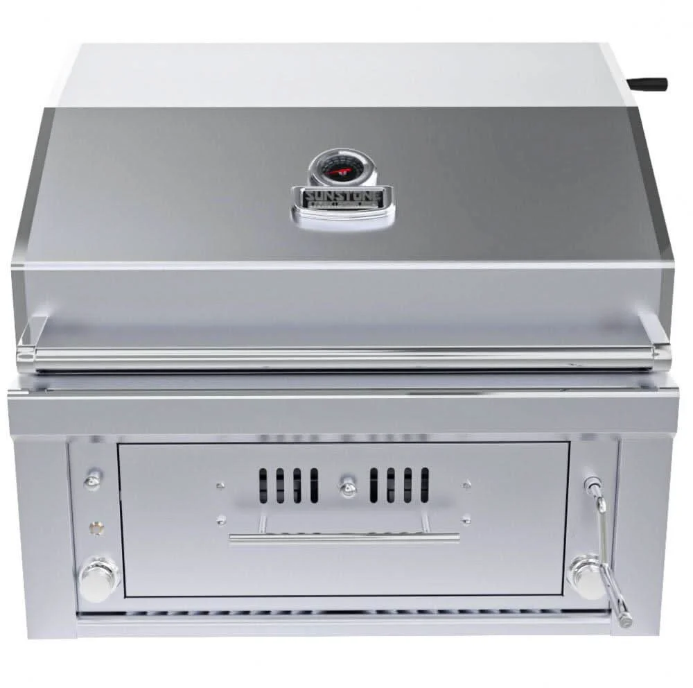 Sunstone - 28-Inch 3-Burner Single Zone Grill - Charcoal - SUNCHSZ28 - image 6