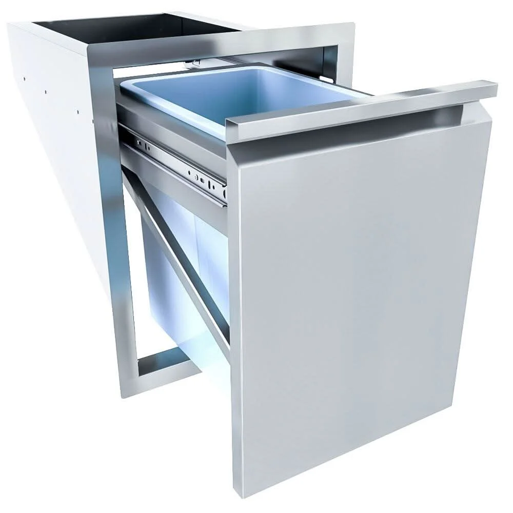 Sunstone 16 Inch Aruba Series Large Trash Drawer with an ABS Trash Bin Included - ARU-16TRD - image 3